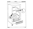 Maytag DF12BCLWHT/8V051 freezer compartment diagram
