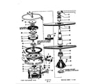 Maytag DU24D1 motor, heater & spray arm (du24d1) (du24d2) (du24d4) (du24d6) (du24d8) diagram