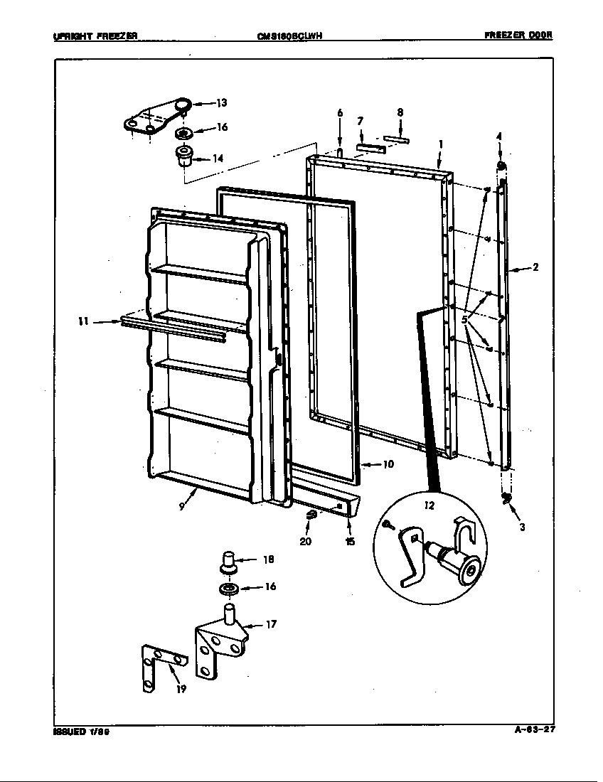 Freezer door