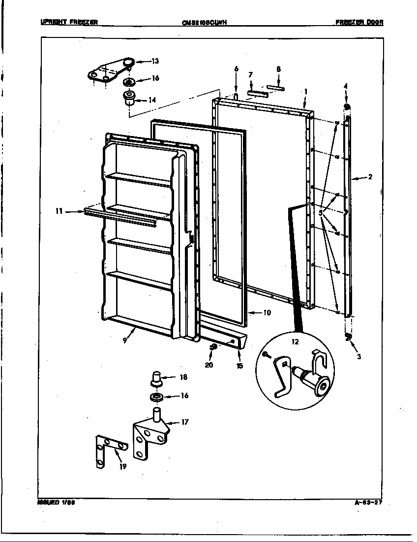 Freezer door