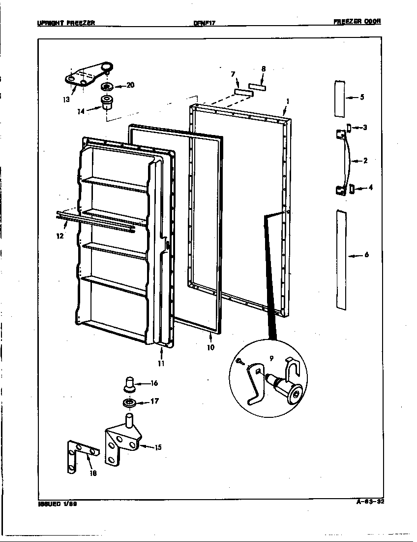 Freezer door