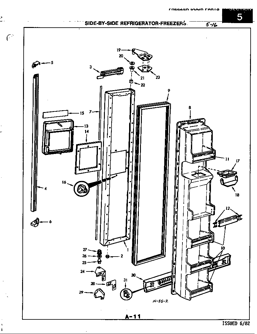 Freezer door