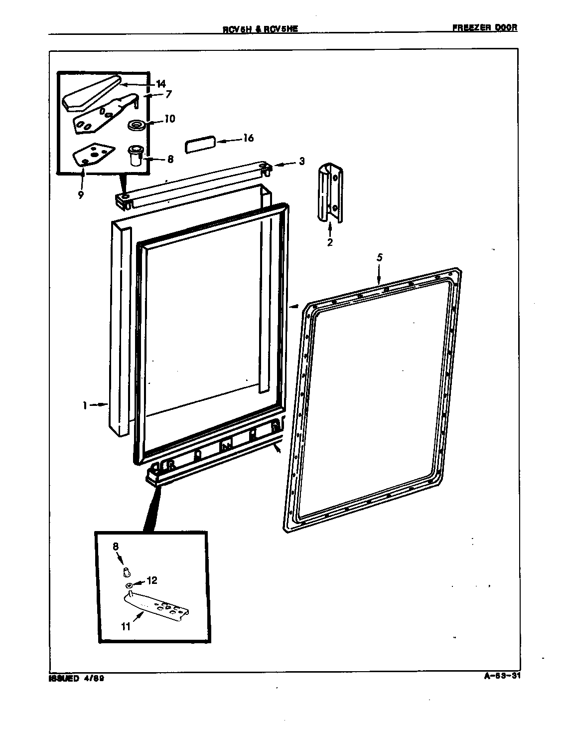 Freezer door