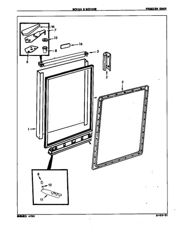 Freezer door
