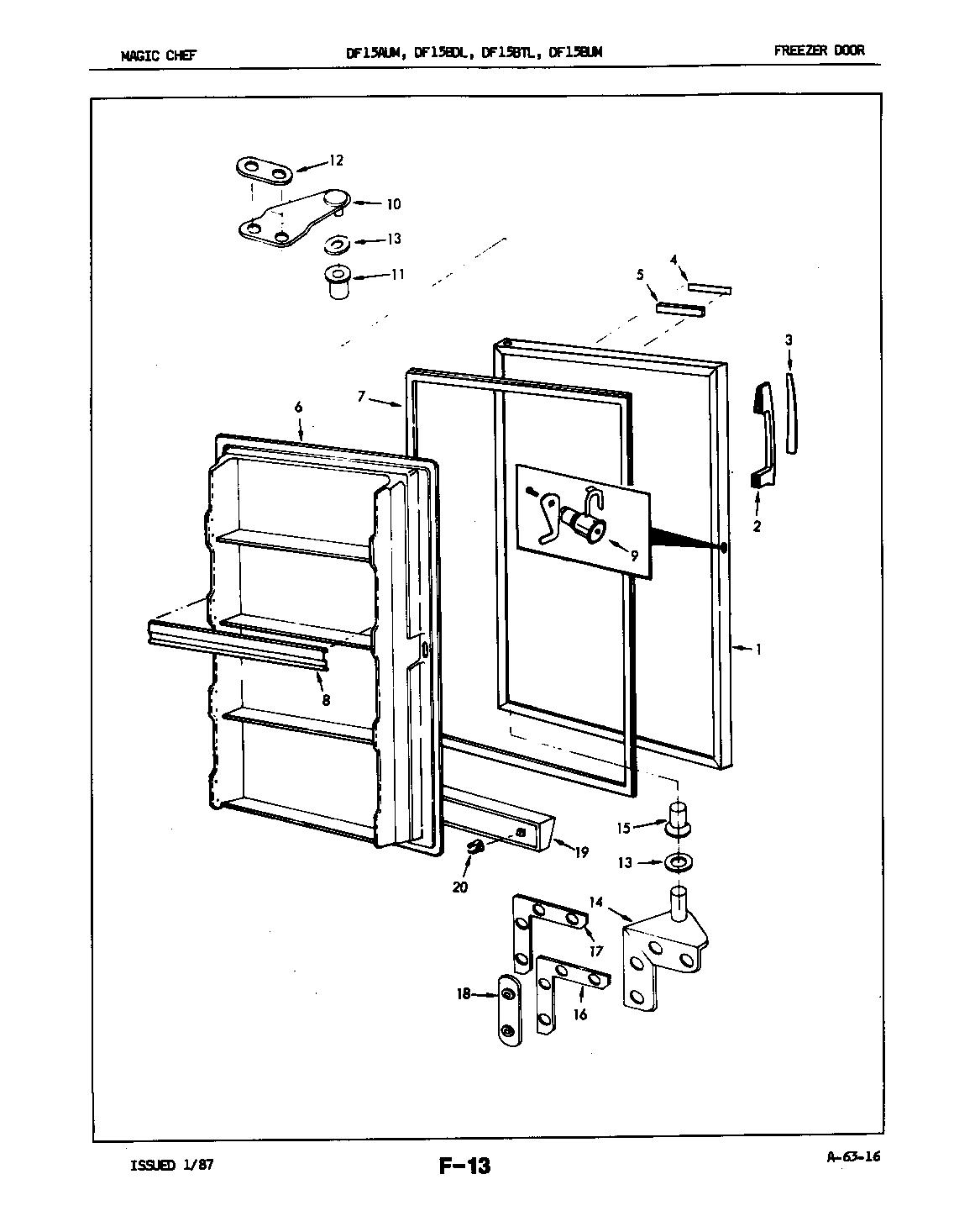 Freezer door