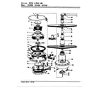 Maytag DC24J6B motor & spray arm diagram