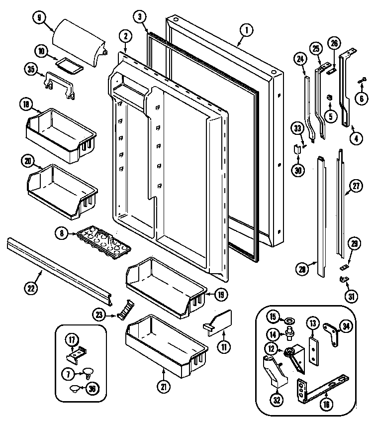 FRESH FOOD DOOR (RB214TM) (RB214TV)