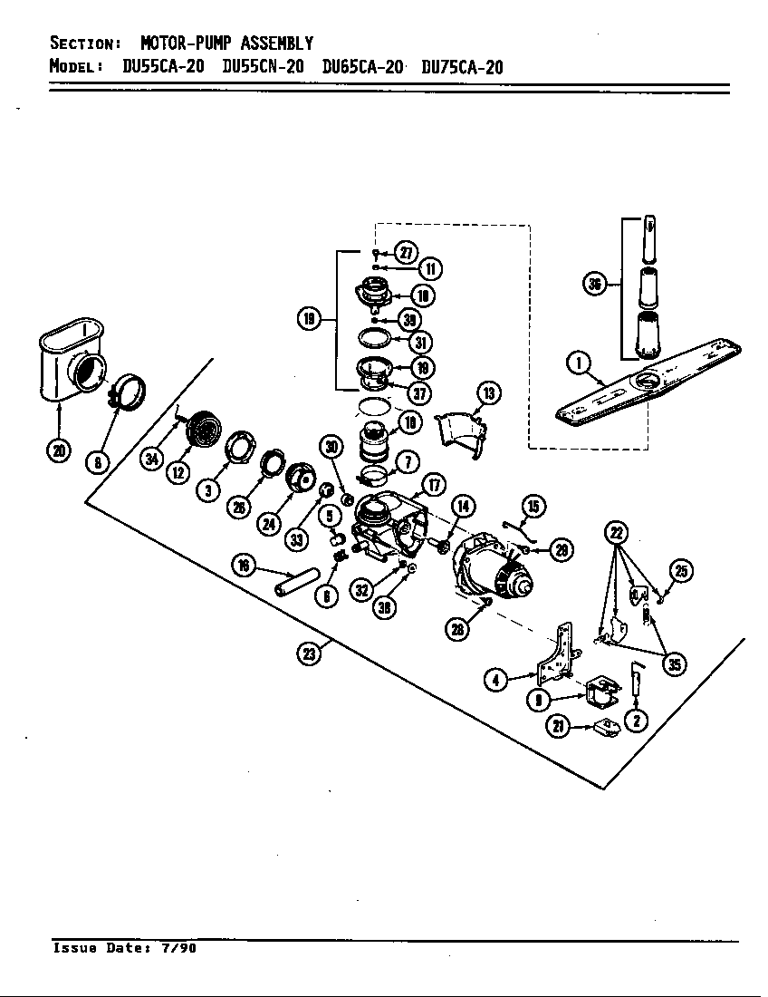 Motor & pump assembly
