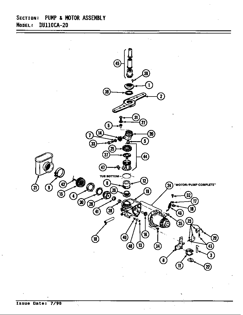 Pump & motor assembly