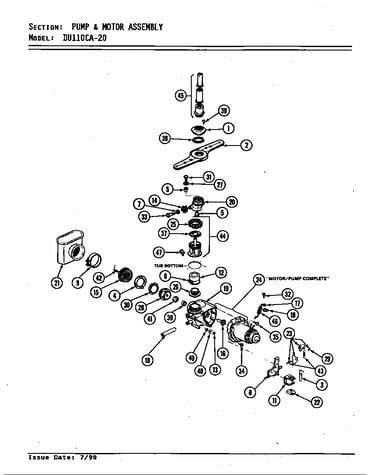 Pump & motor assembly