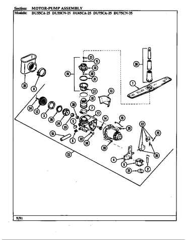 Motor/pump assy(du55ca/cn-25 du65ca-25) (du55ca-25) (du55cn-25) (du65ca-25)