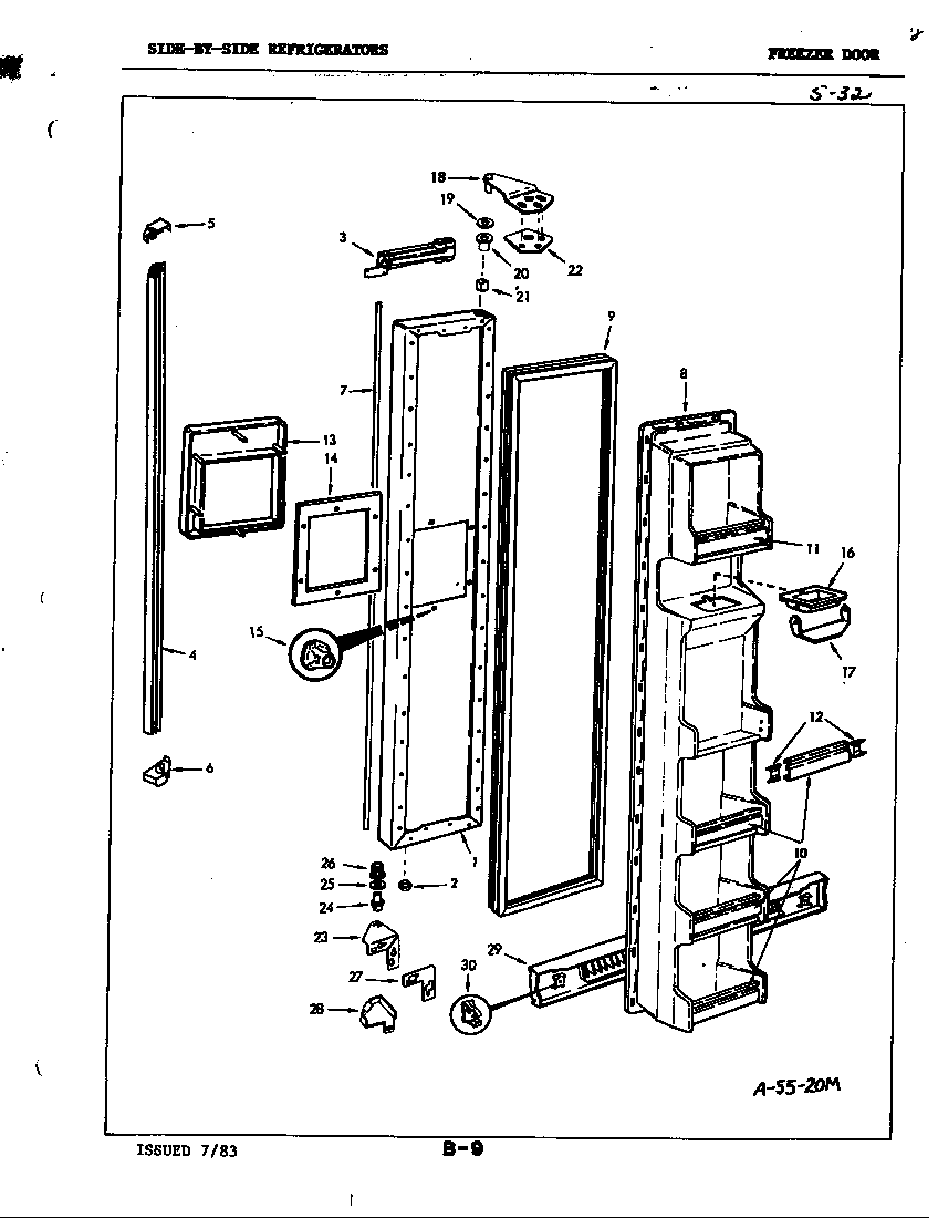 Freezer door