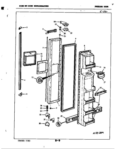 Freezer door