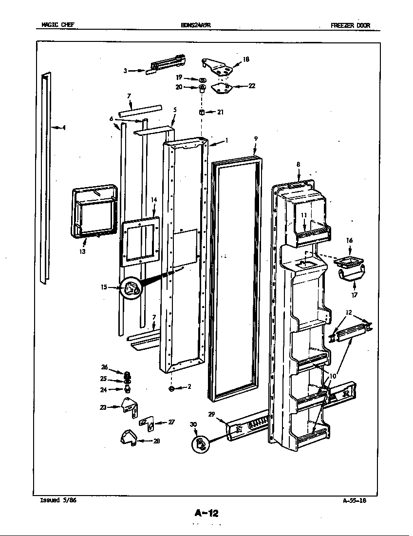 Freezer door