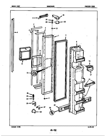 Freezer door