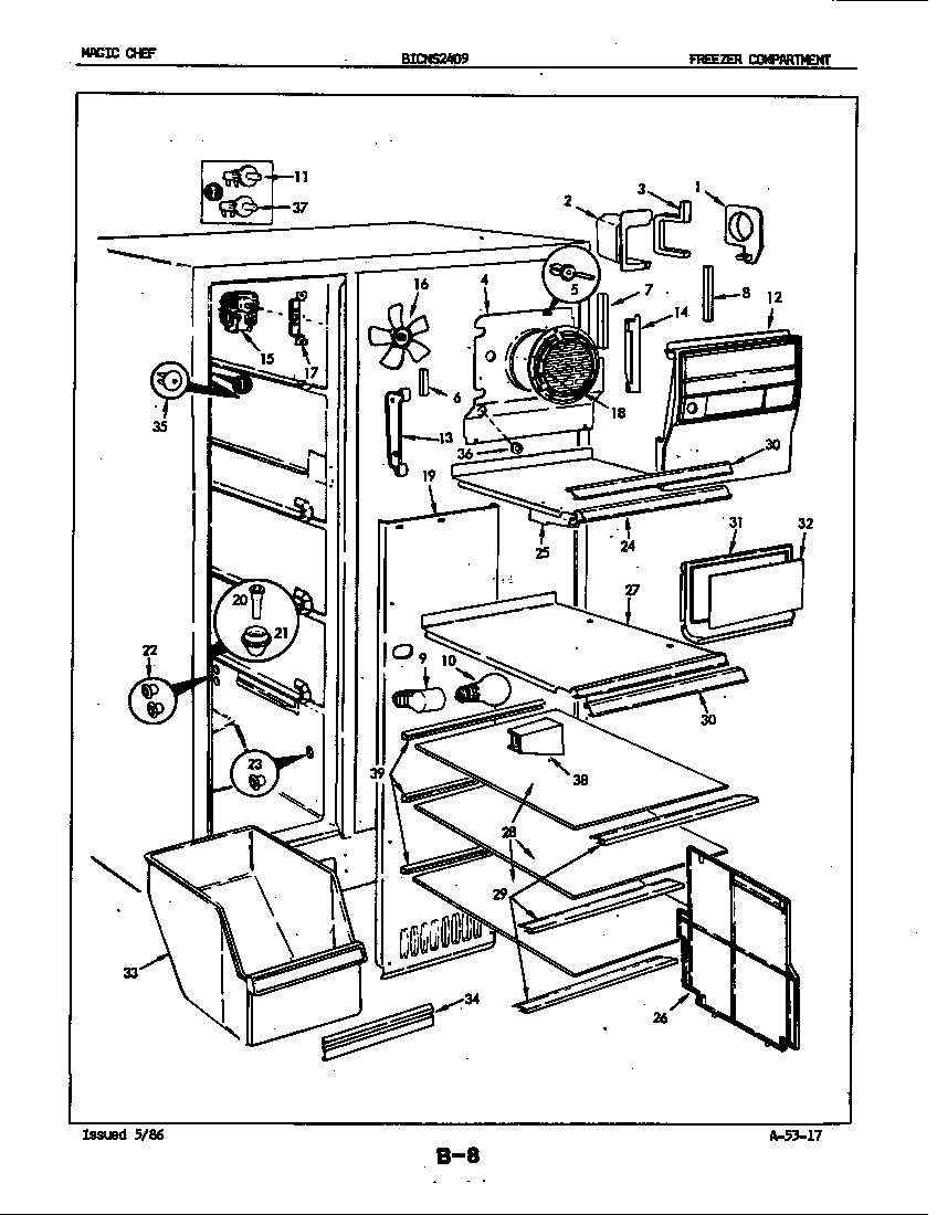 Freezer compartment