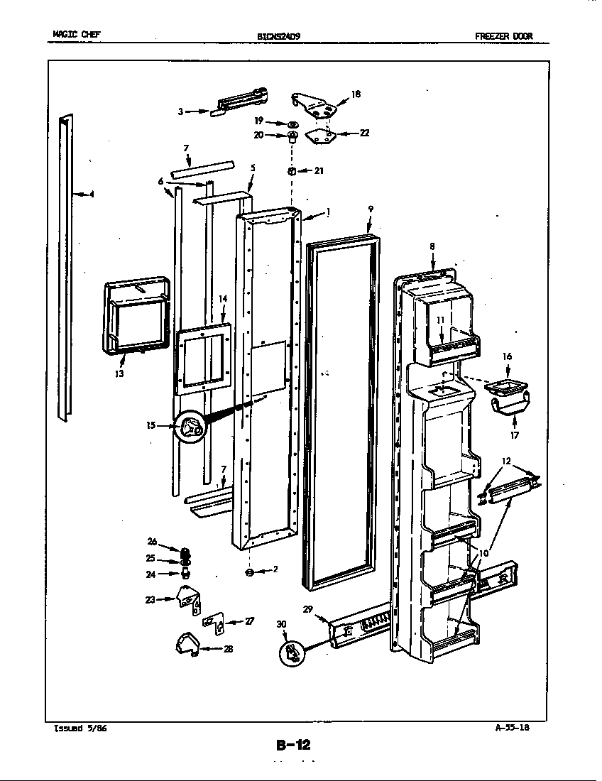 Freezer door