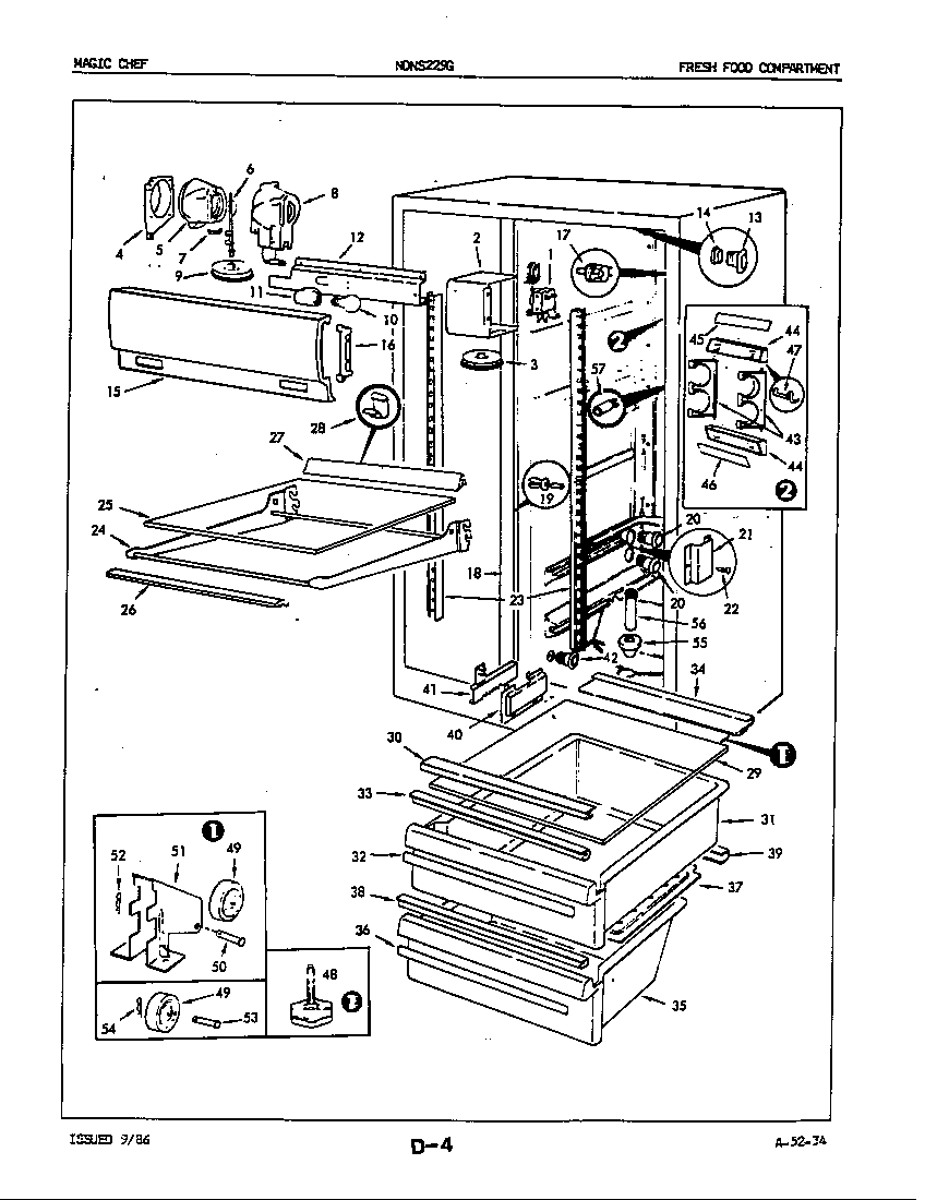 FRESH FOOD COMPARTMENT (NDNS229G/5N65A) (NDNS229GA/5N65A) (NDNS229GH/5N65A)