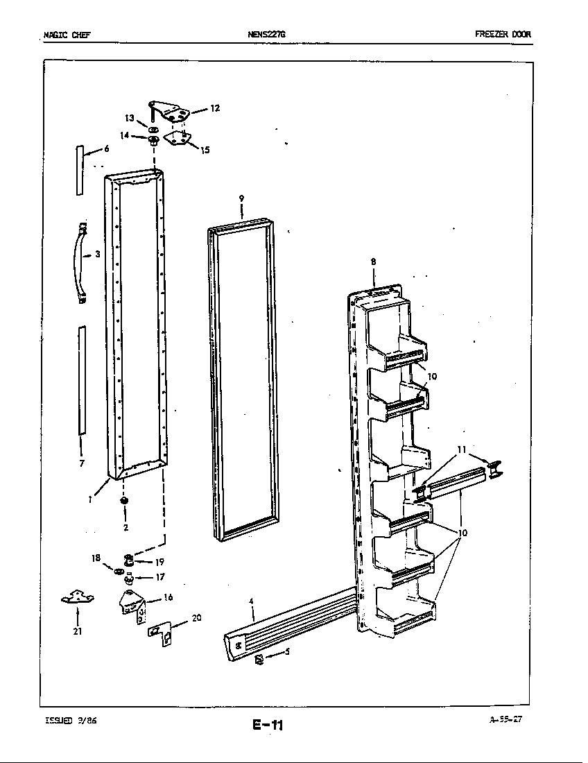 Freezer door
