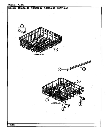 Rack (du55ca/cn, du65ca, du75ca-45) (du55ca-45) (du55cn-45) (du65ca-45) (du75ca-45)