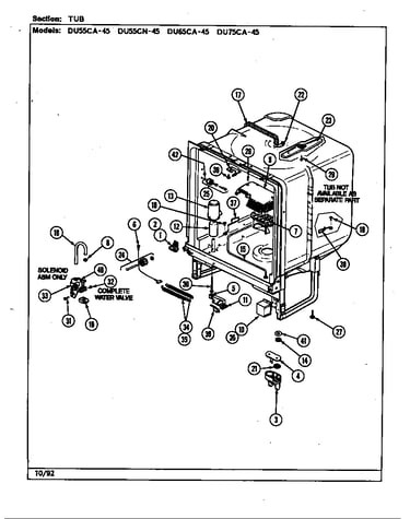 Tub (du55ca/cn, du65ca, du75ca-45) (du55ca-45) (du55cn-45) (du65ca-45) (du75ca-45)