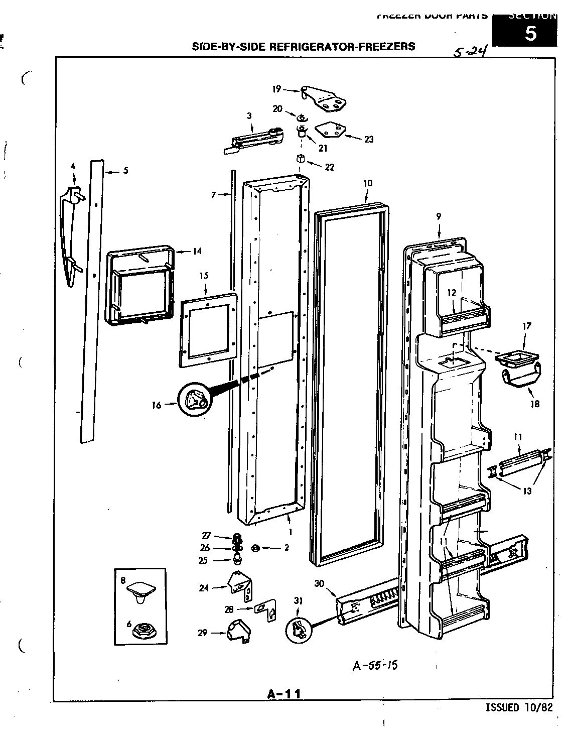 Freezer door