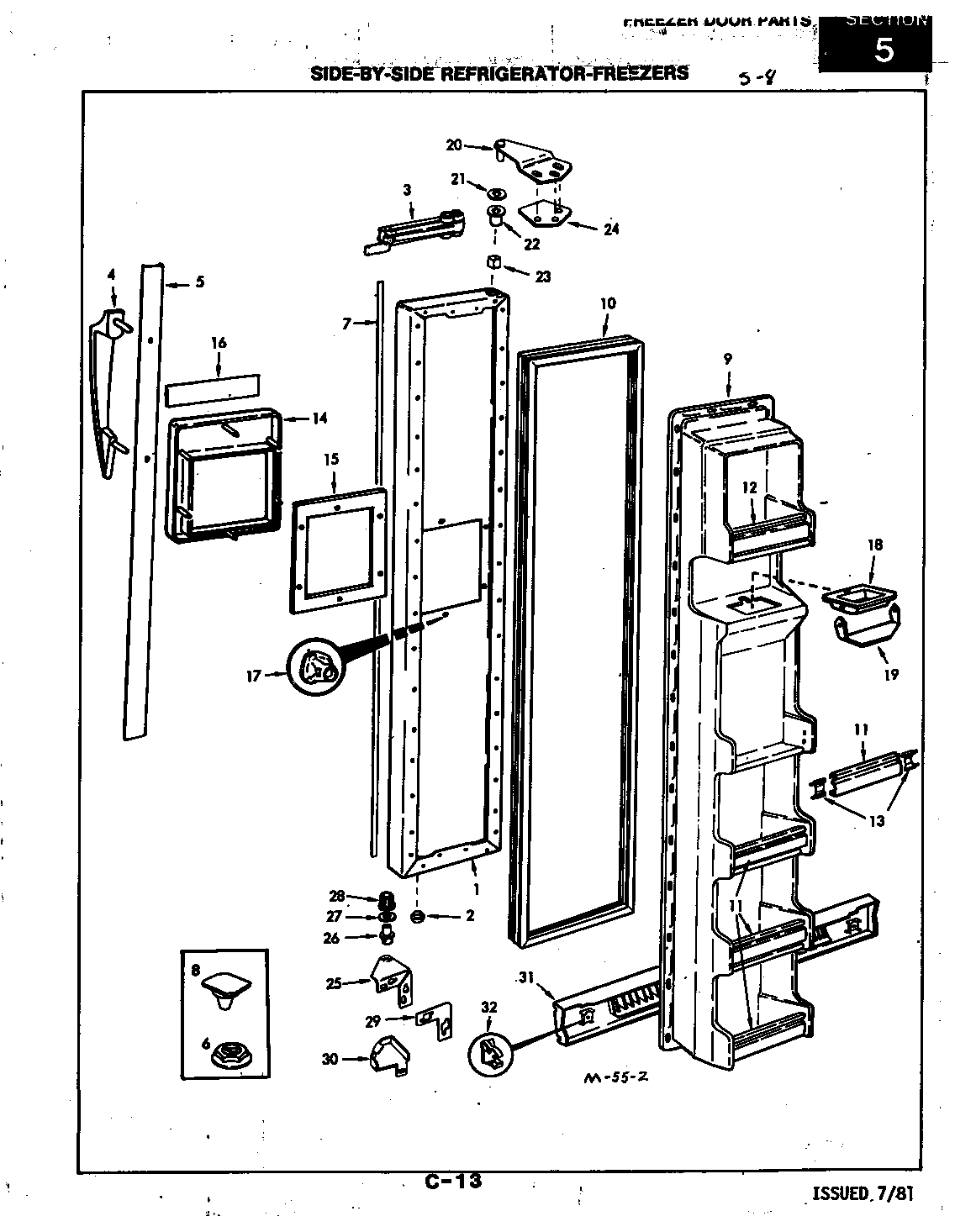 Freezer door