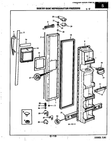 Freezer door