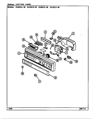 Control panel (du55ca/cn-48 & du65ca-48) (du55ca-48) (du55cn-48) (du65ca-48)