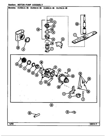 Motor & pump assy (du75ca/cn-48) (du75ca-48) (du75cn-48)