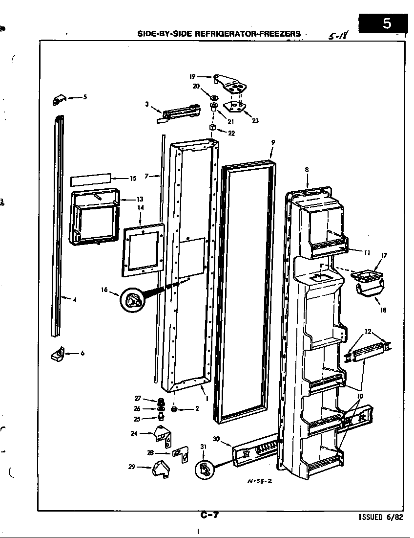 Freezer door