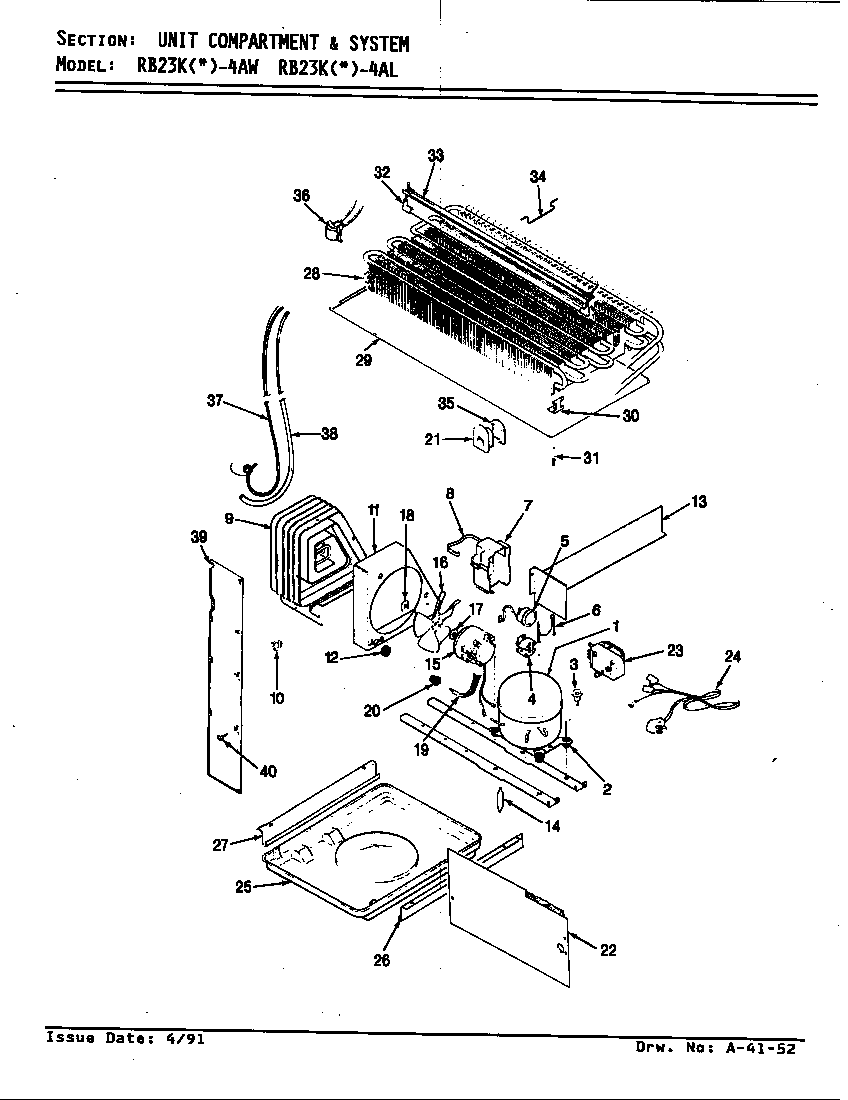 UNIT COMPARTMENT & SYSTEM (RB23KA-4AL/BG96A) (RB23KN-4AL/BG96A)