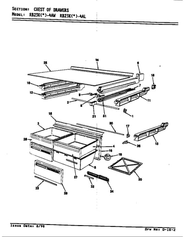Chest of drawers (rb23ka-4al/bg96a) (rb23kn-4al/bg99a)