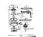 Maytag DU18C motorheater & spray arm diagram