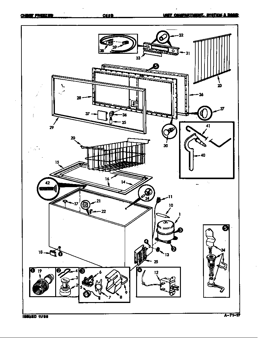 Unit compartment & system, door