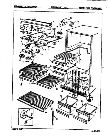 Fresh food compartment (rb17ha2af/9b53a) (rb17ha2afl/9b54a)
