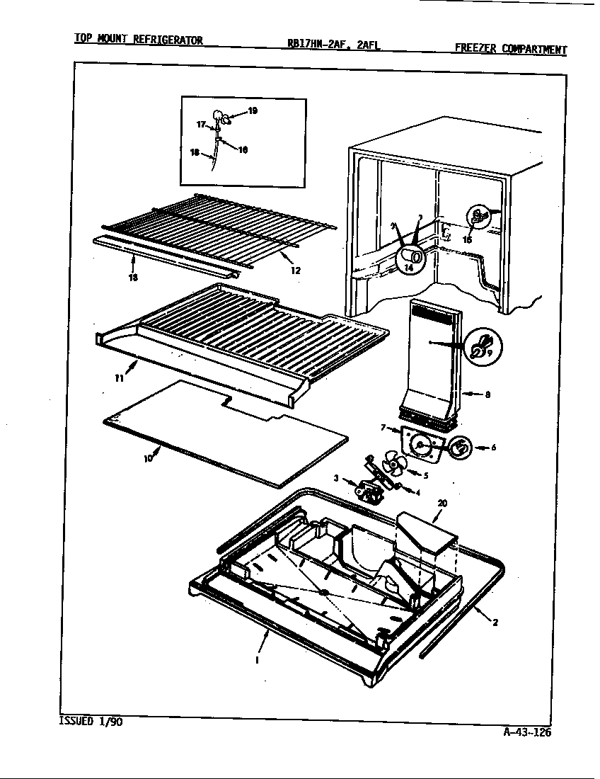 Freezer compartment (rb17ha2af/9b53a) (rb17ha2afl/9b54a)