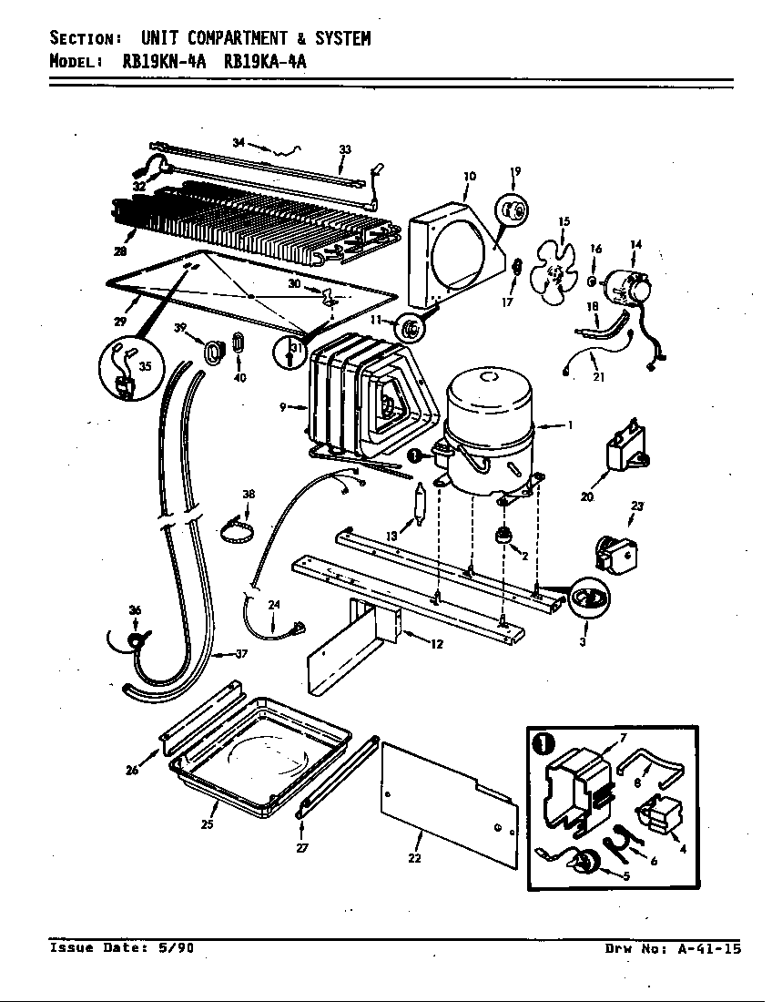 UNIT COMPARTMENT & SYSTEM (RB19KA-4A/AG65A) (RB19KA-4A/AG65B) (RB19KN-4A/AG64A) (RB19KN-4A/AG64B)