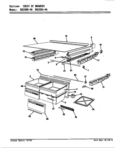Chest of drawers (rb19ka-4a/ag65a) (rb19ka-4a/ag65b) (rb19kn-4a/ag64a) (rb19kn-4a/ag64b)