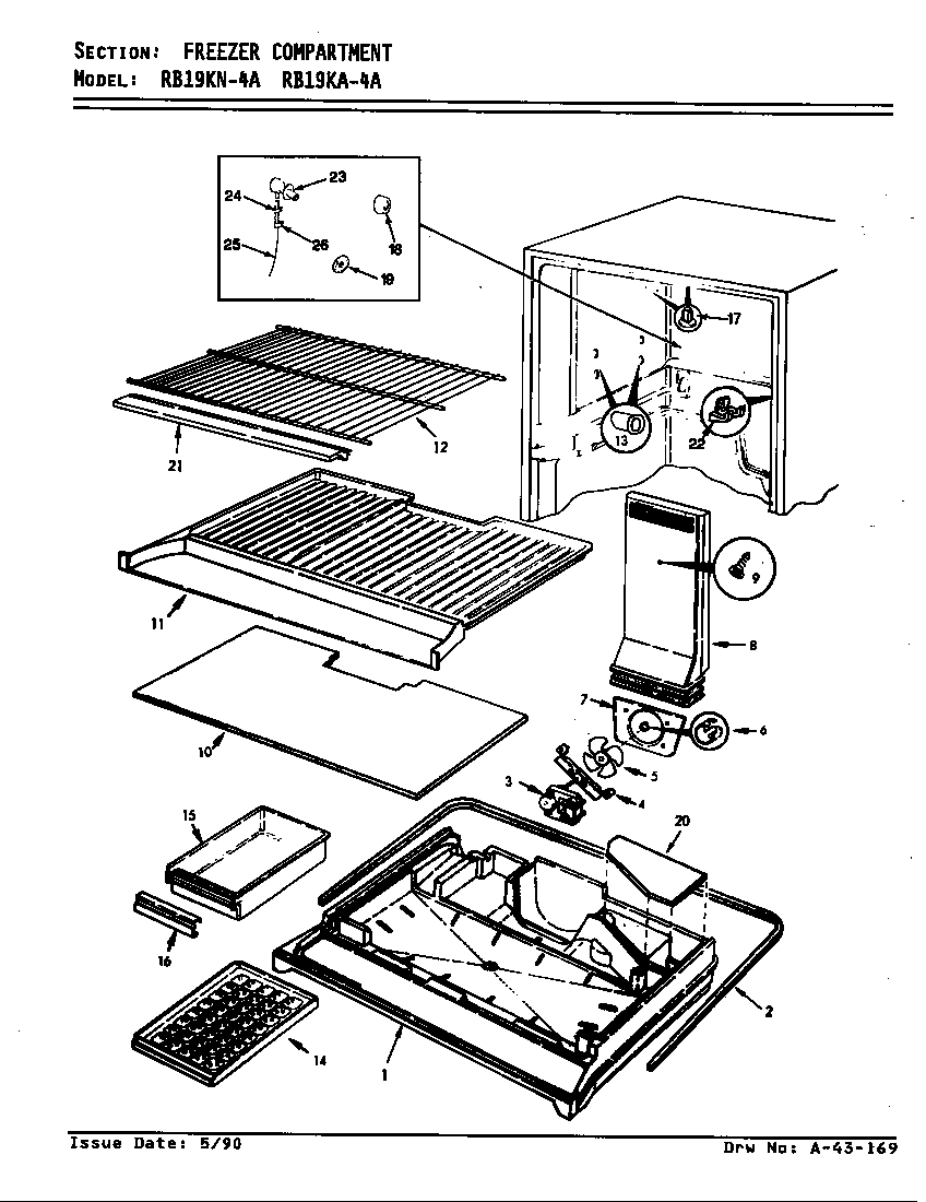 FREEZER COMPARTMENT (RB19KA-4A/AG65A) (RB19KA-4A/AG65B) (RB19KN-4A/AG64A) (RB19KN-4A/AG64B)