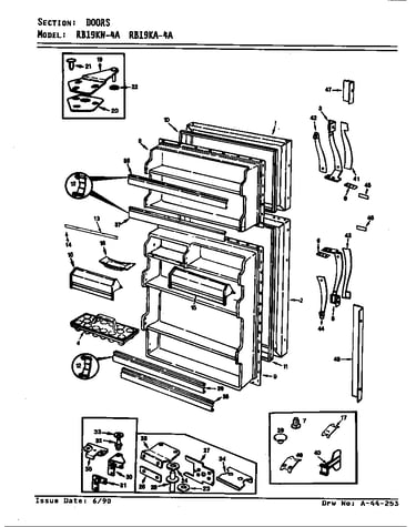 Doors (rb19ka-4a/ag65a) (rb19ka-4a/ag65b) (rb19kn-4a/ag64a) (rb19ka-4a/ag64a) (rb19ka-4a/ag64b)