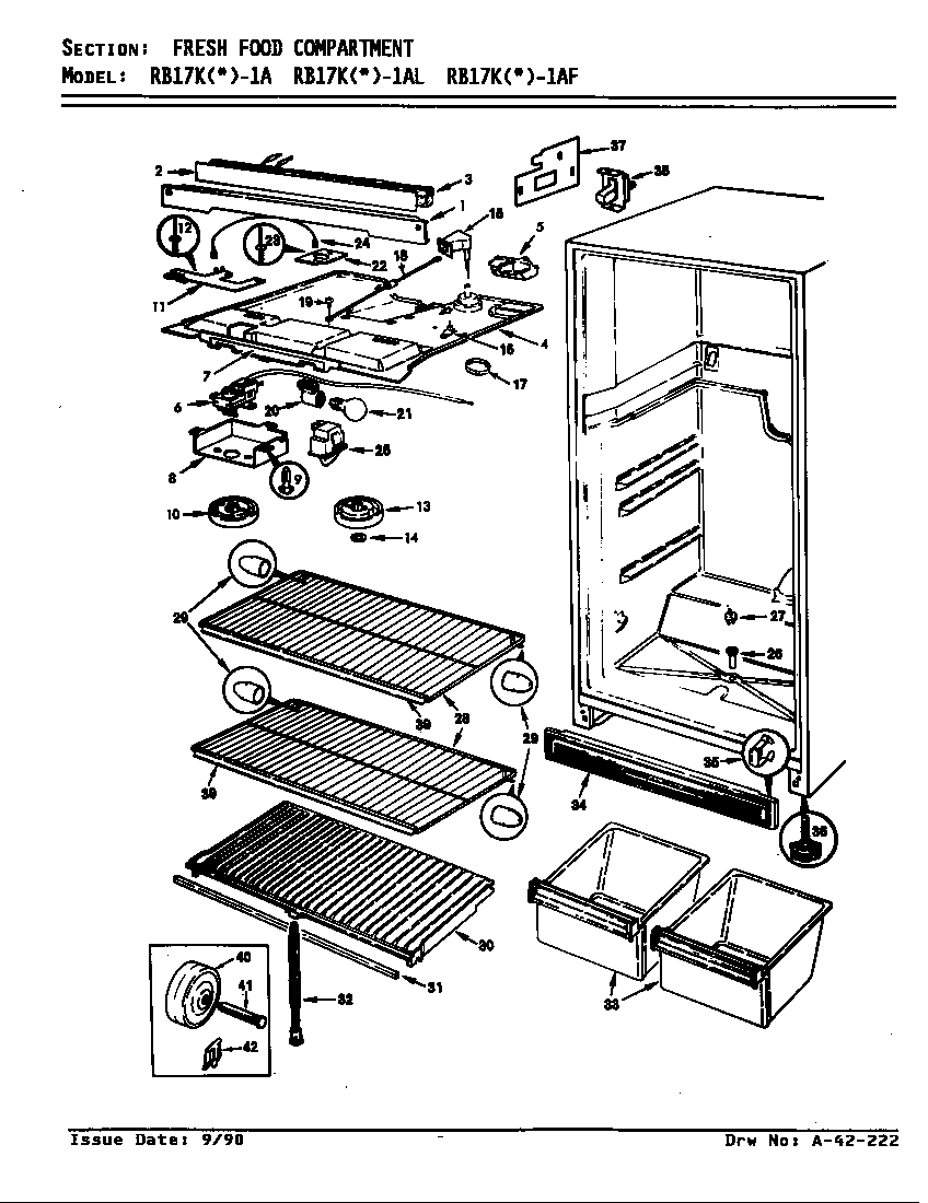 FRESH FOOD COMPARTMENT (RB17KA-1A/AG21A) (RB17KA-1AL/AG22A)