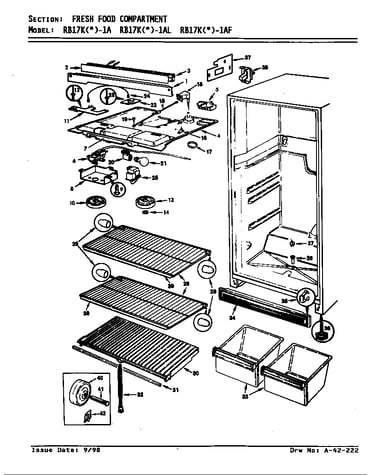 Fresh food compartment (rb17ka-1a/ag21a) (rb17ka-1al/ag22a)
