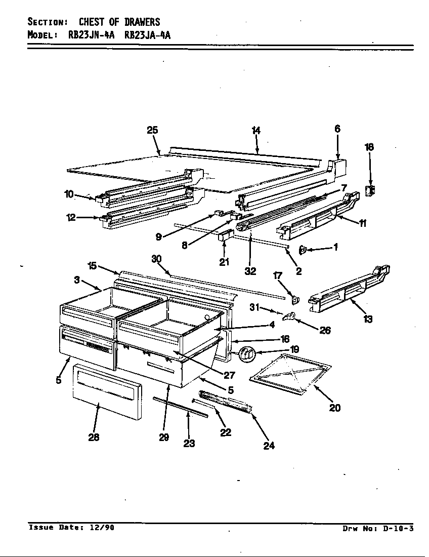 Chest of drawers