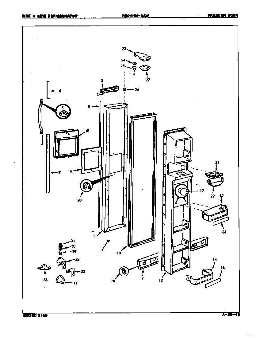 Freezer door
