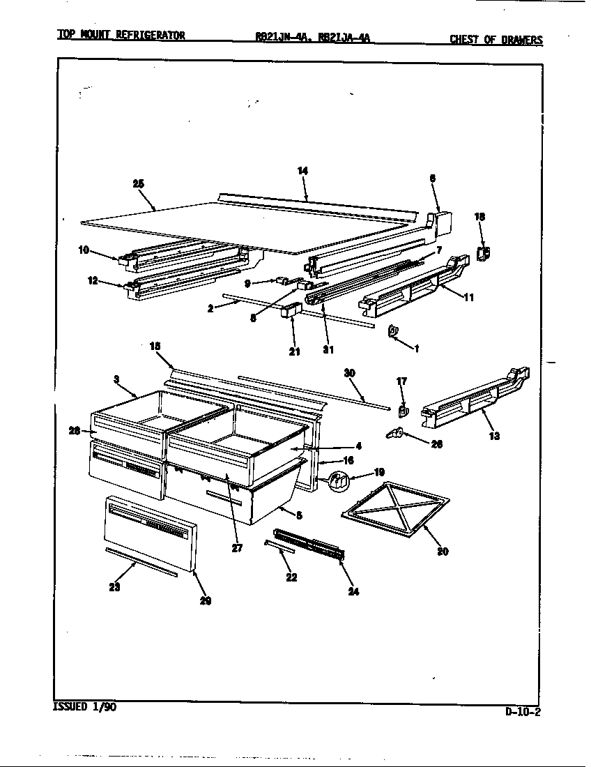 CHEST OF DRAWERS (RB21JA-4A/9A24A) (RB21JN-4A/9A23A)