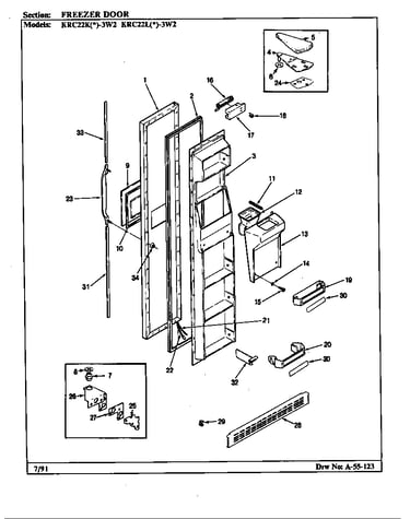 Freezer door