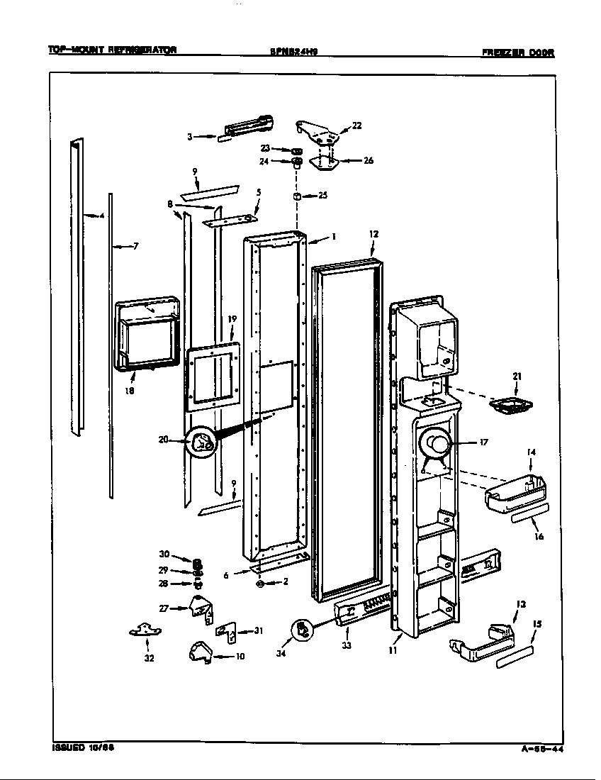 Freezer door