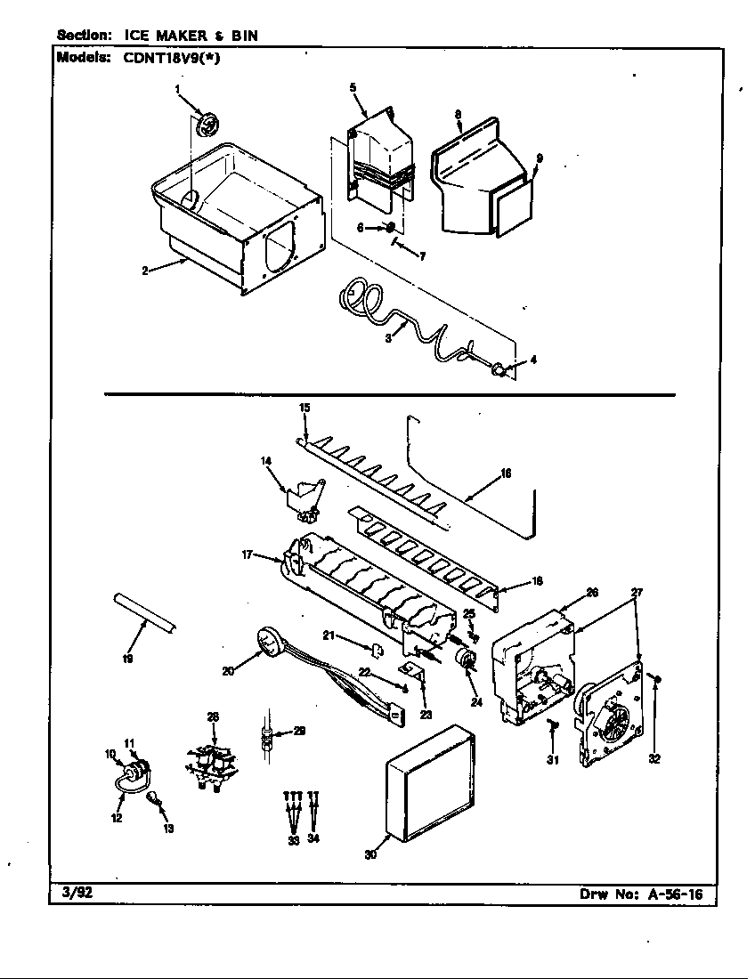Ice maker & bin