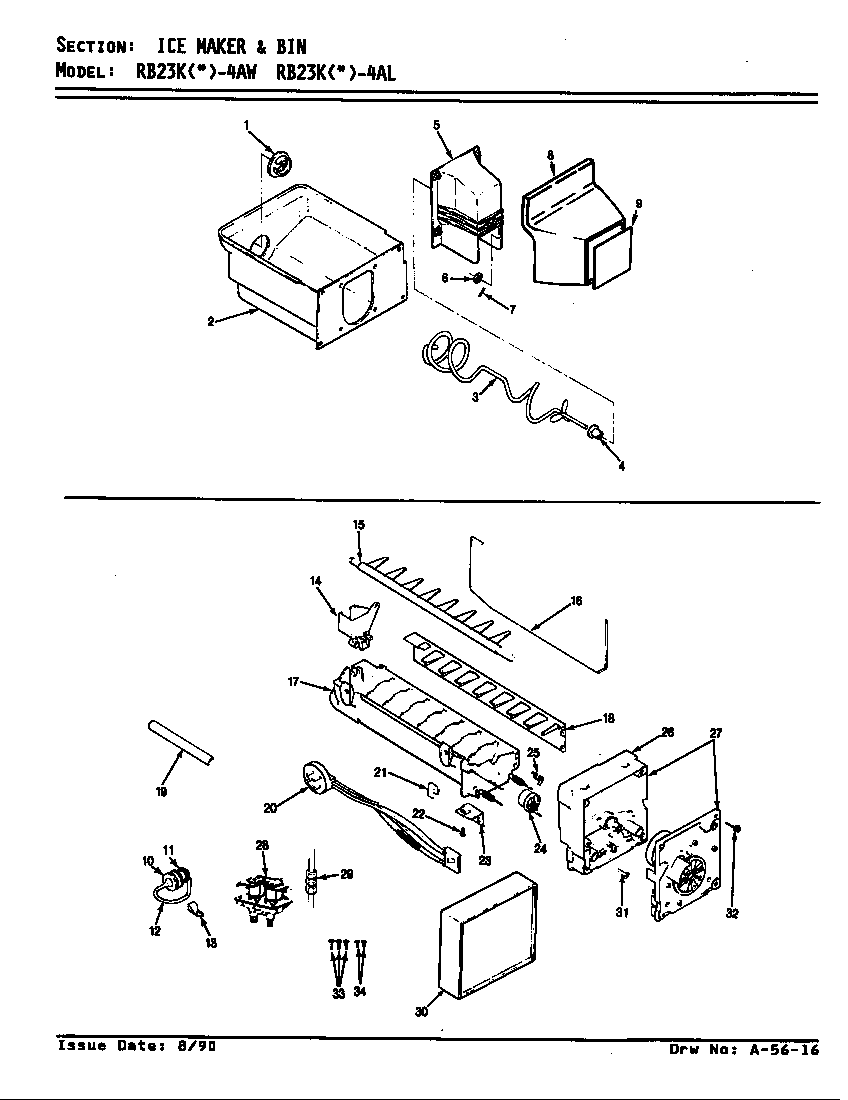 Ice maker & bin